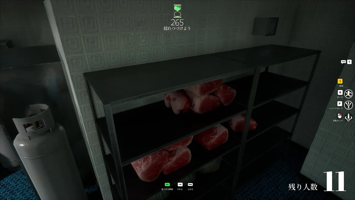 Meat Shelf Disguise hiding example