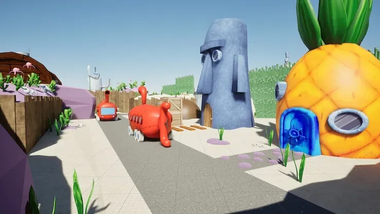 Bikini Bottom with Krusty Krab and Conch Street